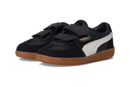 Детские кроссовки Puma Palermo, черно-серые с коричневой подошвой