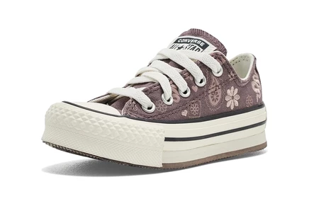 Converse Kids Chuck Taylor All Star Eva Lift (Little Kid) pot hole plum/bite the dust