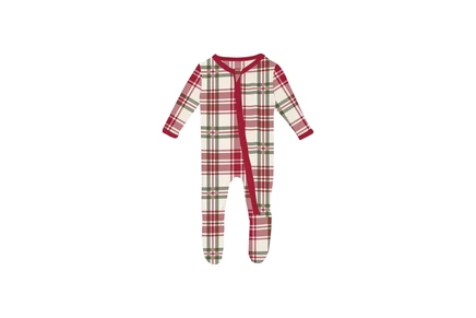 Комбинезон для младенцев Kickee Pants Kids с двухсторонней молнией, клетчатый