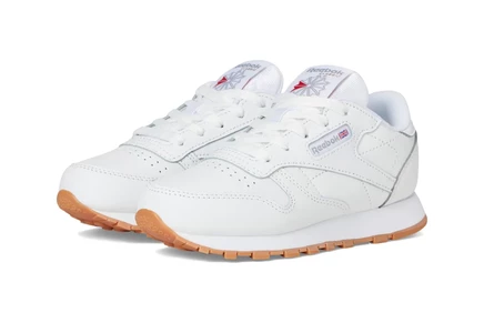 Мужские кроссовки Reebok Kids Classic Leather (Little Kid) white/gum