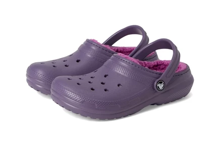 Детские кроксы Crocs Kids Classic Lined, тёмно-фиолетовые