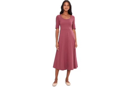 Платье PACT Fit & Flare Scoop Midi Dress