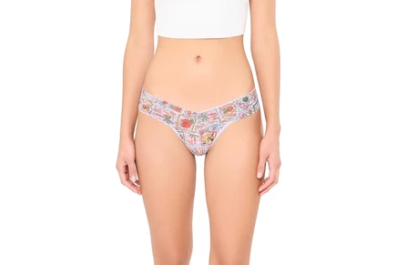 Женские трусы Hanky Panky Printed Signature Lace Low Rise Thong