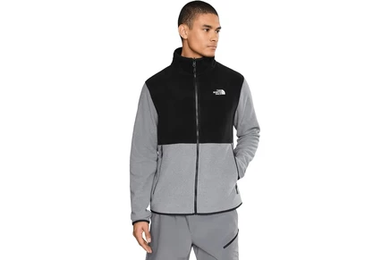 Мужская флисовая куртка The North Face Glacier Fleece, серо-черная