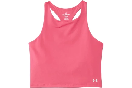 Детский топ Under Armour Kids Motion Crop Tank, ярко-розовый/белый