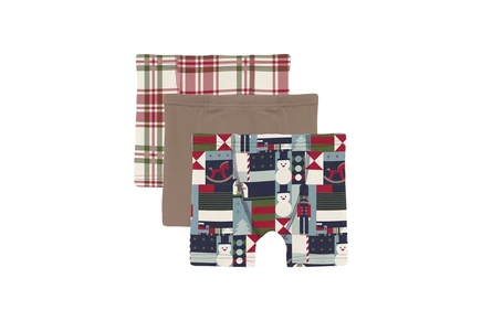 Детские трусы-боксеры kickee pants kids набор 3, разноцветные