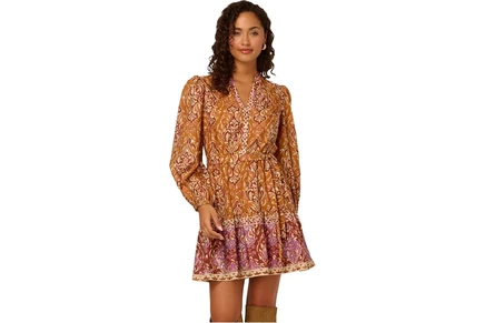 Платье Adrianna Papell Printed Short Dress