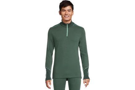 Мужская кофта Helly Hansen Lifa Merino Midweight 1/2 Zip, зеленая