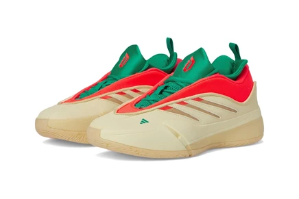 Унисекс кроссовки Adidas Dame 9, бежево-красные