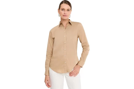 Женская футболка Lauren Ralph Lauren Classic Fit Stretch-Cotton Blend Shirt