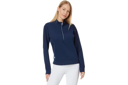 adidas Golf Ultimate365 Quarter Zip Golf Pullover collegiate navy