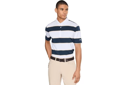 Мужская рубашка adidas Golf Ultimate365 Jumbo Stripe CLIMACOOL Polo Shirt