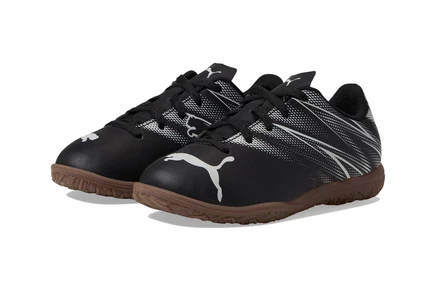 PUMA Kids Attacanto Indoor Training (Little Kid/Big Kid) puma black/silver mist