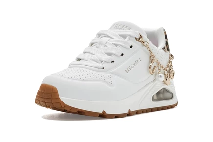 SKECHERS KIDS Uno Gen1-Leopard Rockstar 310921L (Little Kid/Big Kid) white/lepoard