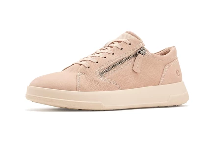 Женские кроссовки Ecco Move Zip Lace, пудрово‑серебристые