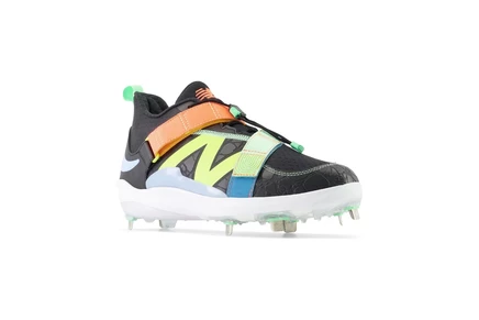 Бейсбольные бутсы New Balance FuelCell Lindor v2 Metal, чёрные/неоново-зелёные