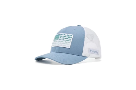 Сетчатая кепка Columbia PFG, синий док/белый/рыбный флаг