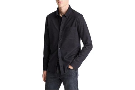 Мужская рубашка Vince Wool Plaid Long Sleeve Shirt coastal/dark jasper