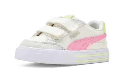 Детские кеды Puma Kids Court Classic Vulc, white/pink
