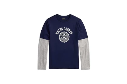 Детская футболка Polo Ralph Lauren Kids Logo, тёмно-синяя