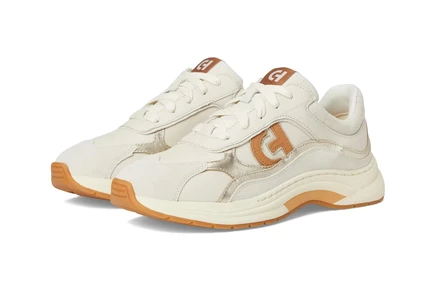 Женские кроссовки Cole Haan Grandpro Eleeana Runners ivory/suede/gold metallic/biscuit/ivory