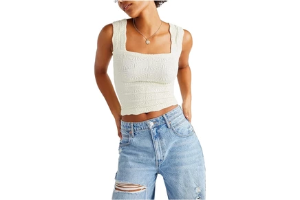 Женский топ Free People Love Letters Cami, слоновая кость