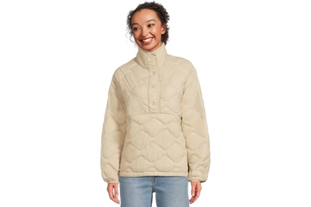 Женский пуловер Mountain Hardwear Seek Out Snap Neck, песочно-серый