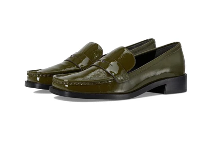 Tory Burch Square Toe Loafer 25mm green vernice