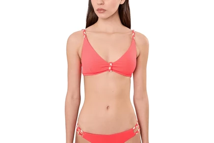 Купальник BECCA Modern Edge Rib Gidget Over The Shoulder Bralette