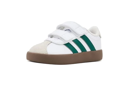 Детские кроссовки adidas VL Court 3.0, бело-зеленые