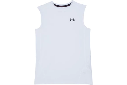 Майка для мальчиков Under Armour Kids HeatGear Armour, белая/черная