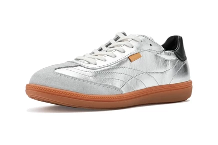 Женские кроссовки Ecco Soft 11 Lace Up, серый замш/серебристо-черные