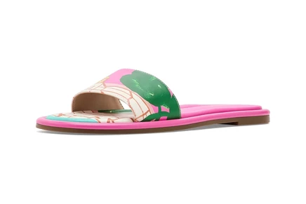Женские слайдеры MICHAEL Michael Kors Dana Slide, ярко‑розовые мульти