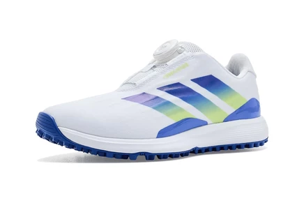 adidas Golf CODECHAOS BOA Spikeless Golf Shoes (Little Kid/Big Kid) footwear white/dual indigo/frozen lemon