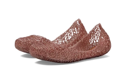 Mini Melissa Campana Papel (Little Kid/Big Kid) rose glitter