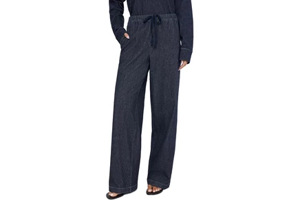 Брюки Eileen Fisher Organic Cotton Indigo Knit Straight Full-Length Pants