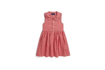 Детское платье-рубашка Polo Ralph Lauren Floral, розовое