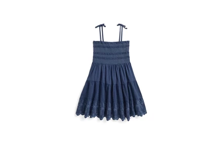 Детское платье Polo Ralph Lauren Kids, голубое