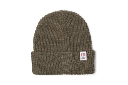 Унисекс шапка Topo Designs Waffle Beanie, сине-зеленая