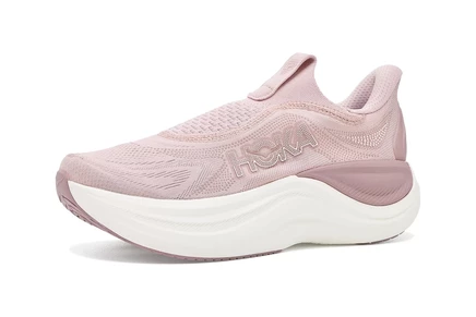 Женские кроссовки Hoka Skyward Laceless, розовые/бежевые