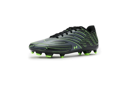 Футбольные бутсы Under Armour Mach 1, черно-серо-зеленые