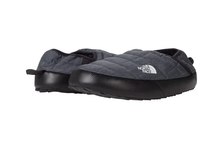 Мужские тапочки The North Face ThermoBall Traction Mule V, тёмно-серый меланж/черный