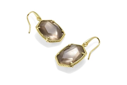 Серьги Kendra Scott Daphne, золото, перламутр тауп