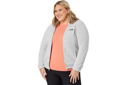 Columbia Plus Size Benton Springs Full Zip cirrus grey heather/grill