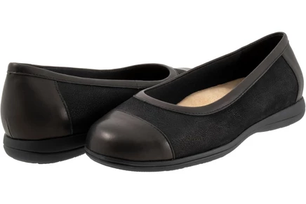 Женские балетки Trotters Delmara нубук, черные