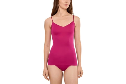 Женская майка Hanro Cotton Seamless хлопковая, светло-сангрия