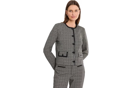 Куртка Liverpool Los Angeles Collarless Lady Jacket w/ Faux Leather Trim