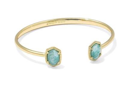 Kendra Scott Daphne Frame Cuff Bracelet gold teal amazonite