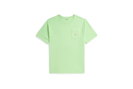 Детская футболка Polo Ralph Lauren с карманом, лаймовая