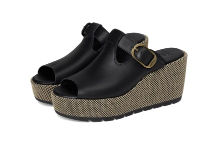 SOREL Sunpeak Wedge Slide black/natural